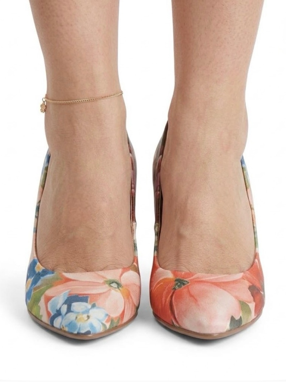 John Fluevog Desmond Floral Angular Pumps Sz 10, fit 9.5